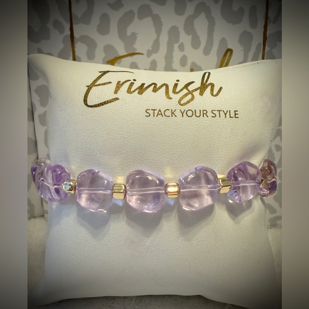 New ERIMISH Bracelet - Lt Purple, Clear & Gold